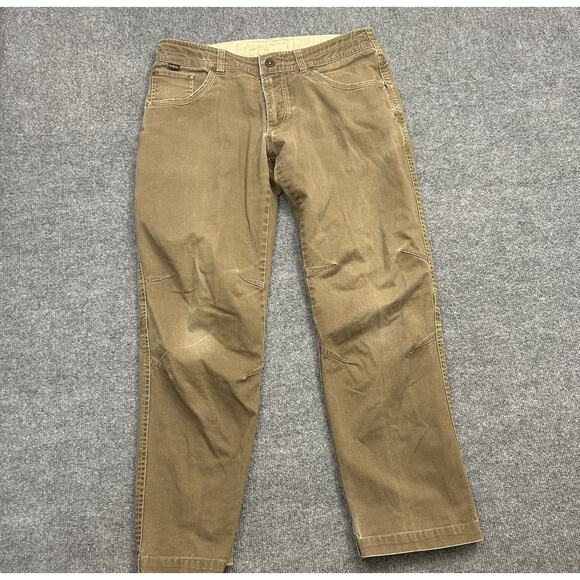 Kuhl Mens Pants 36x32 Tan Cotton Stretch Hiking Outdoor Canvas